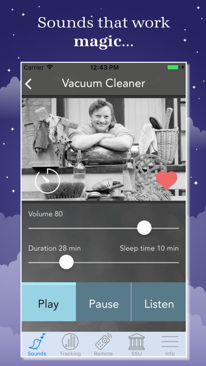 Sound Sleeper - white noise machine for baby sleep screenshot-0