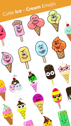 Ice Cream Emoji and Popsicle Emoji Stick