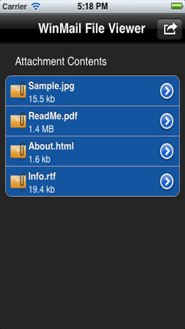 Winmail Viewer for iP... screenshot1