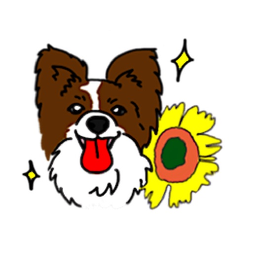 Papillon Dog Emoji Sticker icon