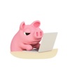 Pink Piggy Animated
