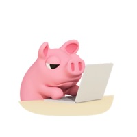Pink Piggy Animated