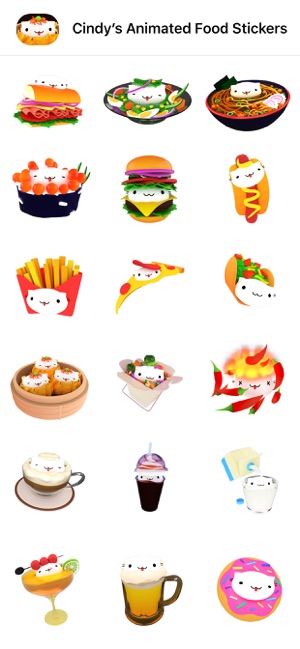 Cindy's Animated Food Stickers(圖2)-速報App