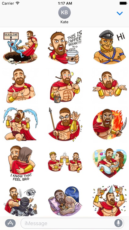 Funny Spartan Heroes Sticker