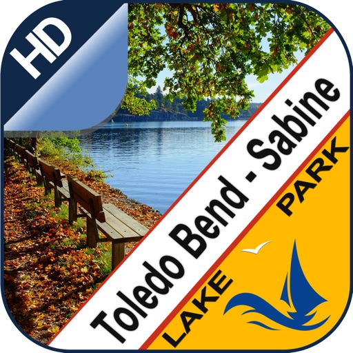 Toledo Bend & Sabine chart for lake & park trails