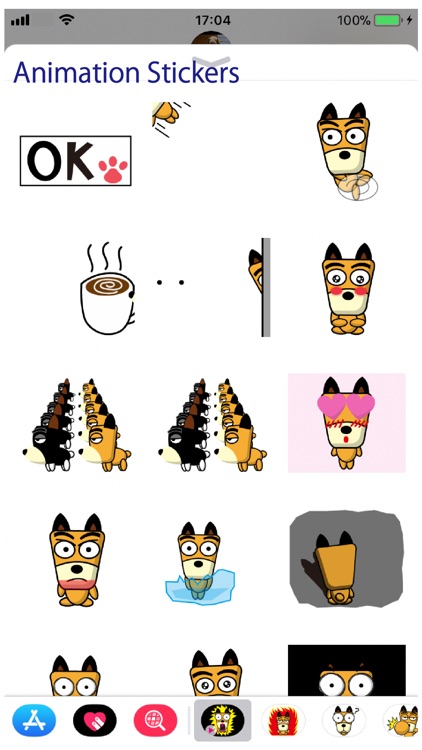 TF-Dog Animation 6 Stickers