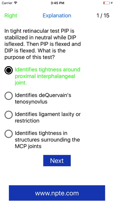 NPTE Exam Review Questions screenshot 2