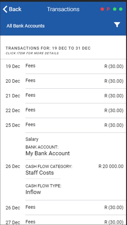 PeakPoint Daily Cash Flow