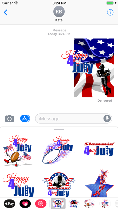 Football 4th of July Stickers screenshot 3