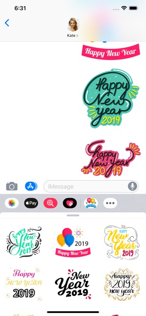 New Year 2019 Stickers