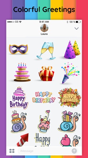 Birthday Party Wishes Stickers(圖4)-速報App