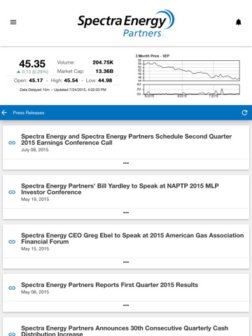 Spectra Energy Partners screenshot 2