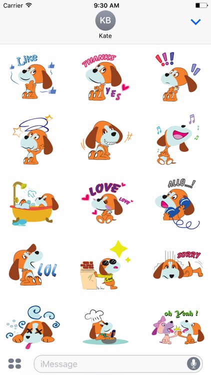 Puppy love emoji stickers
