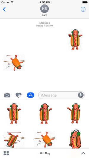 Dancing Hot Dog Meme Stickers