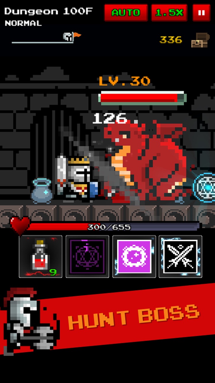 Dungeon x Pixel Hero - Free Hack screenshot 2 - iOS game interface
