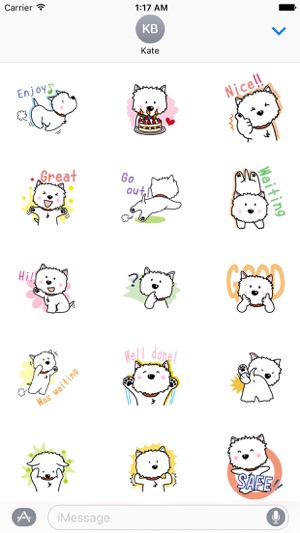 Snow Westie Dog Sticker(圖1)-速報App