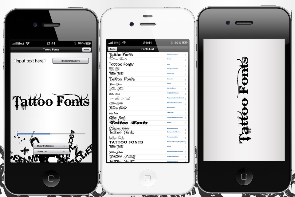 Tattoo Fonts - design your text tattoo screenshot 2