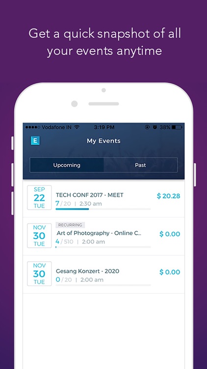 Eventzilla Organizer