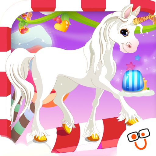 Bouncy Unicorn in Candy Land Icon