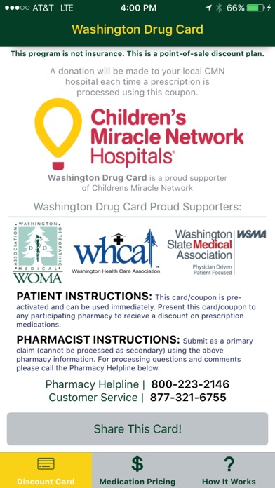 Washington Drug Card screenshot 2