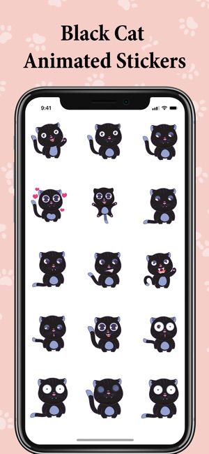 Animated Black Catmoji GIF(圖2)-速報App