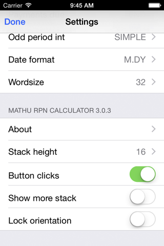 MathU RPN Calc - náhled