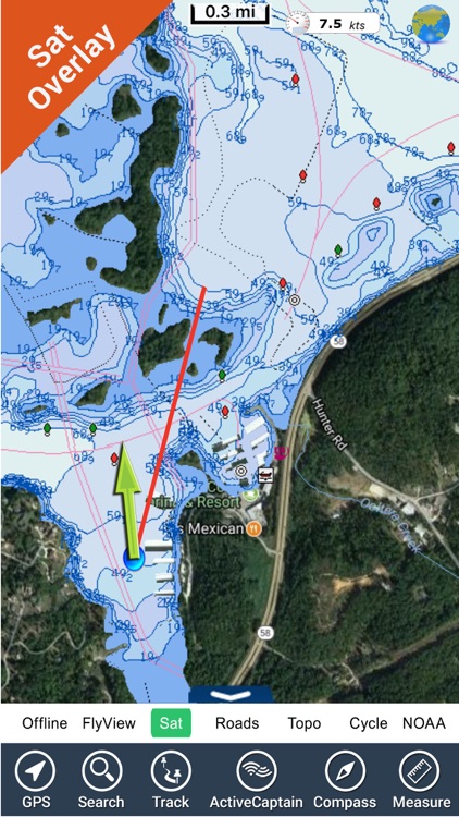 Chickamauga Lake Tennessee HD GPS fishing charts