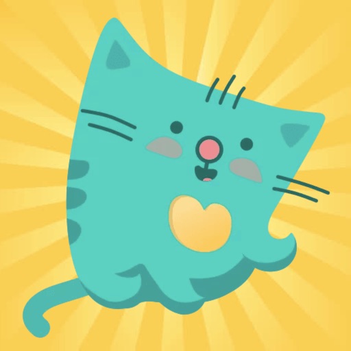 Green Square Cat Stickers icon
