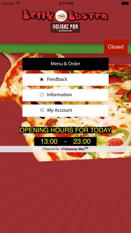 Belly Busters Square Pan Huntington