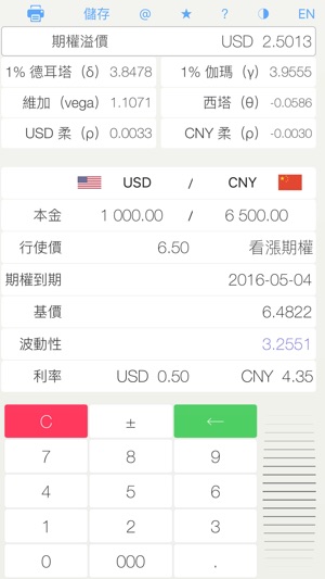 FX Option Lt - FOREX期權計算器(圖2)-速報App