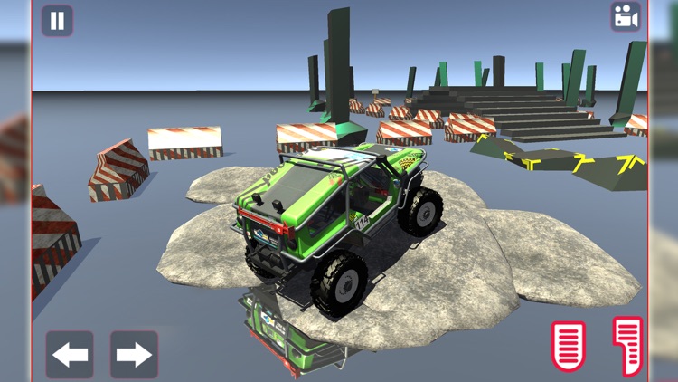 Jeep Driving On Ramp Tracks