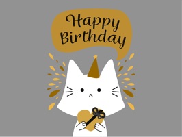 Birthday Card - Best Wishes with Cute Animals