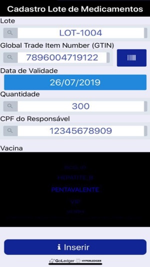 Medicamento Lote Blockchain