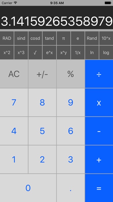 Blue Calculator+ screenshot 2