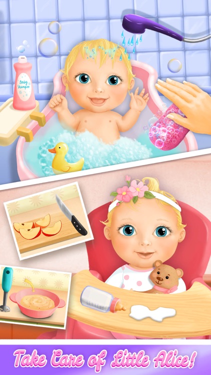 Sweet Baby Girl Dream House - Bath, Dress Up, Feed and Take Care of Little Baby  Girl Alice, Bake a Cake and Play Birthday Party::Appstore for  Android