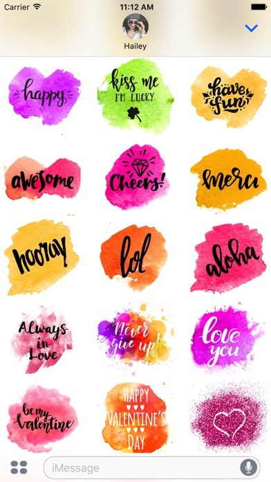 Watercolor Stickers & Words screenshot 3