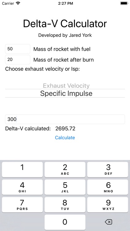 Delta-V Calculator
