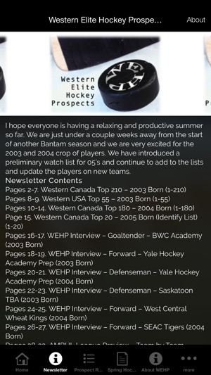 Western Elite Hockey Prospects(圖2)-速報App