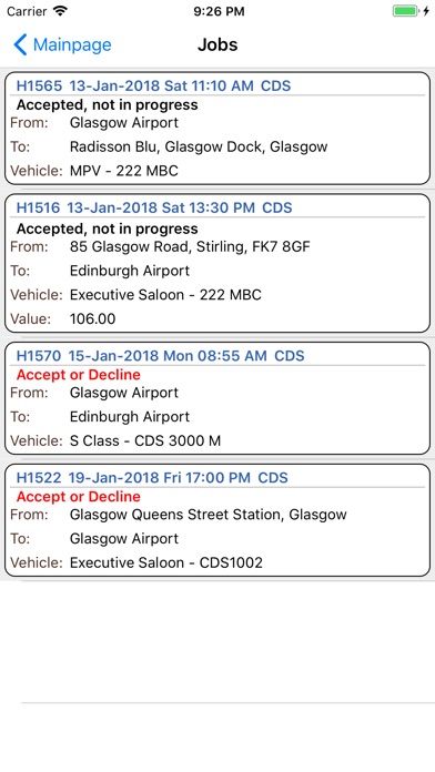 CDS Chauffeur App screenshot 3