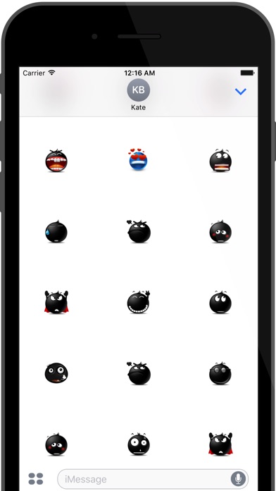 Black Flat Emoji screenshot 3