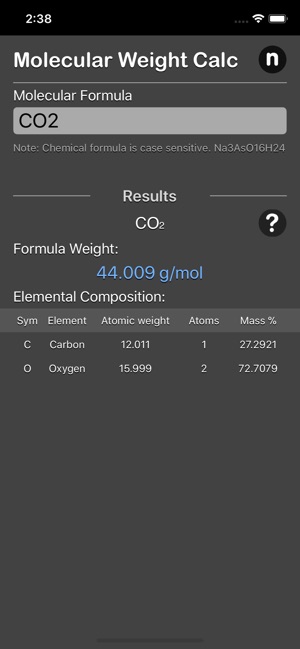 Molecular Weight Calculator(圖2)-速報App