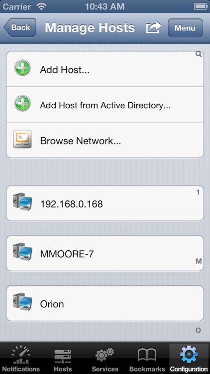 SolarWinds Mobile Admin Client