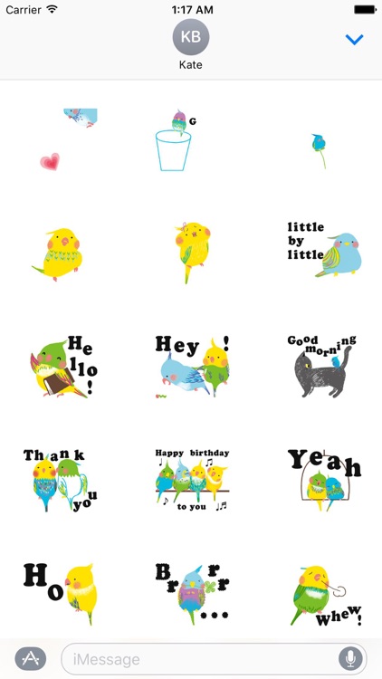 Animated Bird Greeting Sticker