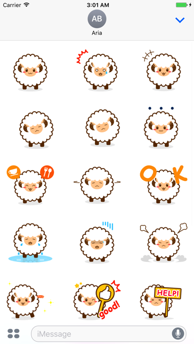 Animated Fluffy Sheep Sticker screenshot 4