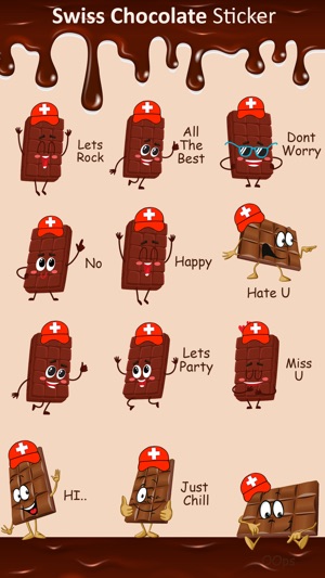 Swiss Chocolate Stickers for iMesaage(圖3)-速報App