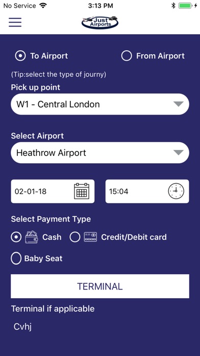 Justairports Airport Transfers screenshot 2