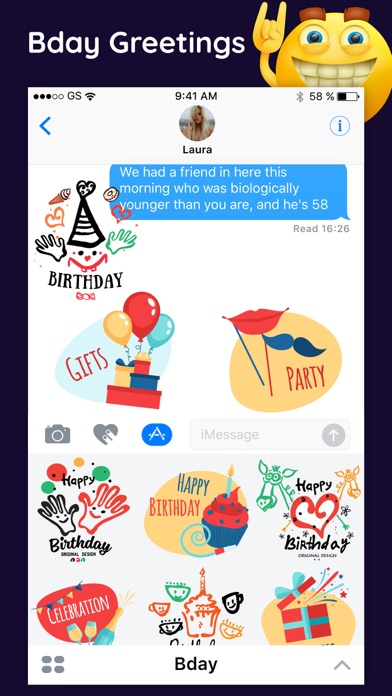 Bday - Birthday Party Stickers screenshot 2