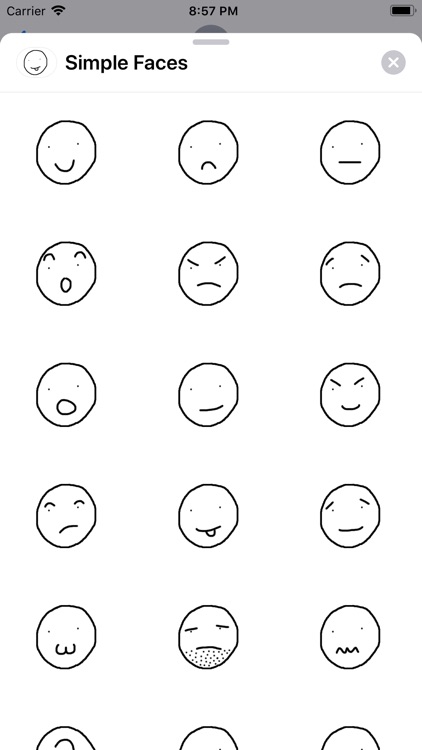 Simple Faces Sticker Pack