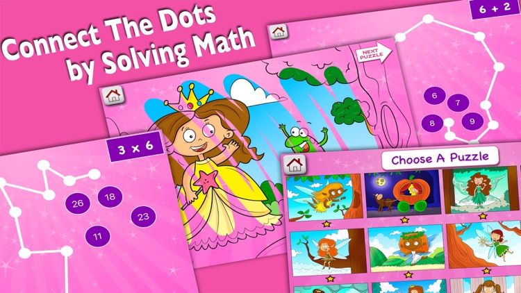 Math Dots Puzzles - Princess