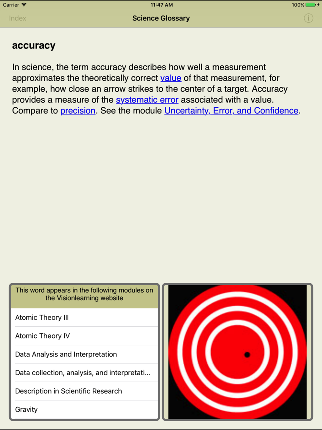 ‎Science Glossary Screenshot